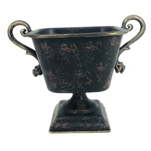 Magideal - Contenedor De Maceta De Hierro De 18 Cm De Alto Para Sala De Estar, Cafetería, Bar, Decoración Interior O Exterior Del Hotel Accesorio Duradero Con , Negro