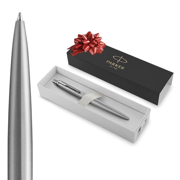 Bolígrafo Parker Jotter XL de acero inoxidable con tinta azul y punta media