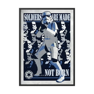 Creango - Cuadro Poster Enmarcado Star Wars Stomper Decorativo
