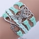 thumbnail image 1 of Handmade Leather Bracelet with Love and Butterfly Design - Perfect Gift for Men and Women, 1 of 5