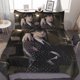 thumbnail image 1 of Wednesday 3-Piece Bedding Set Warm And Comfortable Soft Duvet Cover Bed Set for Boys Girls Kids Adult Bedroom All Season, 1 of 5