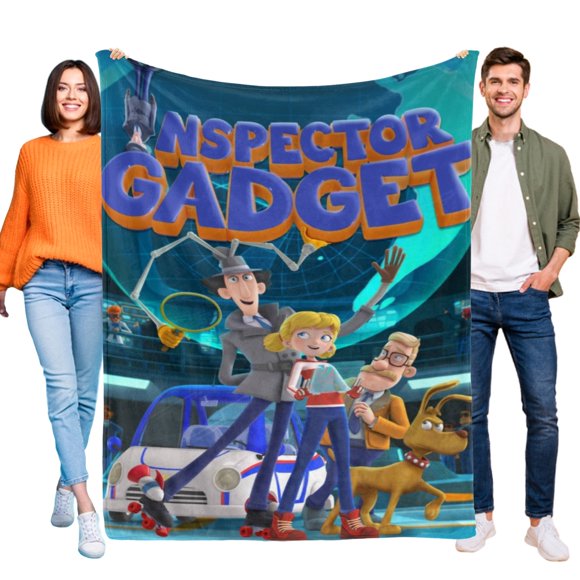 Inspector Gadget anti-pilling, suave, ligera, esponjosa y acogedora de lujo para hogar y cocina – Perfecta para niños y adultos,120X150cm