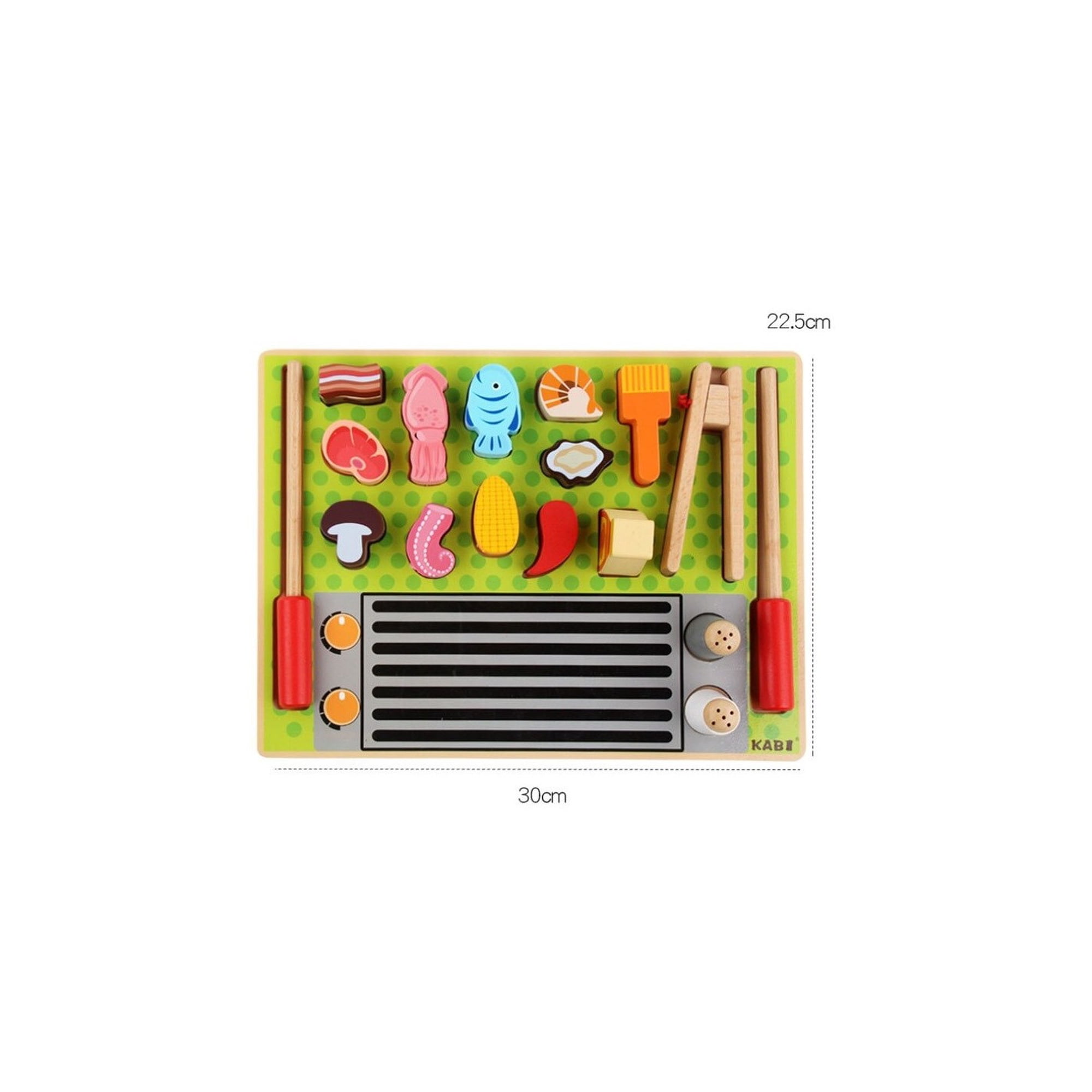 Kabi - Juego Set Parrilla Madera Ecológica Montessori Zk-70