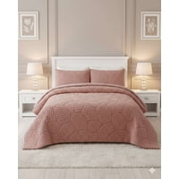 Mylhogar - Chiporro Premiun Cubrecama De Invierno 2 Plaza Rosa