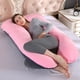 thumbnail image 2 of Almohada para embarazadas, almohada en forma de U desmontable y lavable, cojín grande, almohada de cintura, 2 of 5