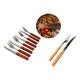 thumbnail image 3 of Set 6 tenedores 6 cuchillos sierra asado madera parrilla #3, 3 of 3