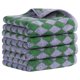 thumbnail image 1 of REGALWOVEN Toallas de Mano de Algodón a Cuadros para Baño, Patrón Geométrico Suave y Absorbente para Decoración del Hogar Verde 4 Piezas, 1 of 5
