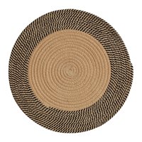 Bothyi - Alfombra Trenzada De Yute Tejida A Mano Redonda, Alfombras Reversibles Para Cocina, Sala De Estar, Diámetro De 45Cm