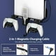 thumbnail image 2 of Kit de montaje de pared 6 en 1 para PS5 Silm Compatible con la consola PlayStation 5 Silm (disco y edición digital) Con cable de carga magnético Soporte de mando desmontable-Negro, 2 of 7