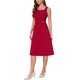 thumbnail image 4 of INSPIRE CHIC Vestido Vintage de Trabajo para Mujeres Línea A Cuello Cuadrado Sin Mangas Oficina Formal Vestidos de Noche Midi S Rojo Oscuro, 4 of 6