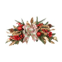 Magideal - Guirnalda Navideña Para Puerta De Entrada, Corona Artificial Para Fiestas, Decoración Colgante, Guirnalda Para Repisa, Ventana, Buzón, Escalera Al Air