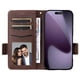 thumbnail image 3 of Funda Cartera para iPhone 17 Pro Max Tapa Flip con Ranuras y Soporte Marrón, 3 of 5
