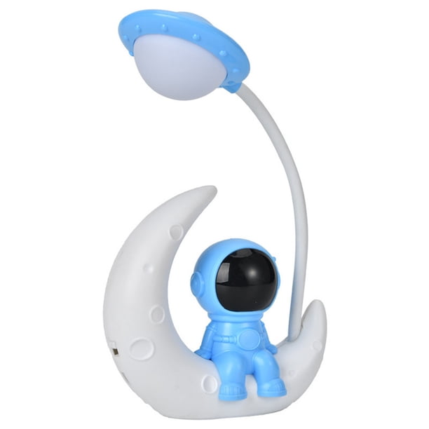 1pc Astronaut Moon LED Desk Lamp, Wireless USB Rechargeable Desk Lamp For Home Bedroom Decoration