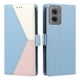 thumbnail image 4 of Cartera Plegable para Motorola Moto G55, PU Tricolor con Ranuras, Azul Claro, 4 of 6