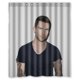 thumbnail image 1 of Cortina de ducha con diseño de estrella de tatuaje de Adam Levine, juego de cortina de baño con ganchos, tamaño 66 x 72 pulgadas, 1 of 3