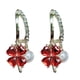 thumbnail image 1 of Pendientes elegantes de moda con hebilla de oreja de perla de flor de cuatro hojas morada, pendientes ligeros de lujo, 1 of 5