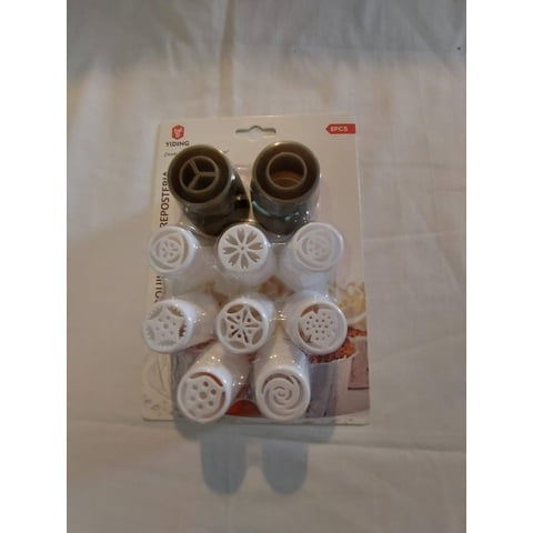 Genérico - Set 8 Boquillas Rusas + 2 Adaptadores Repostería Pastelería