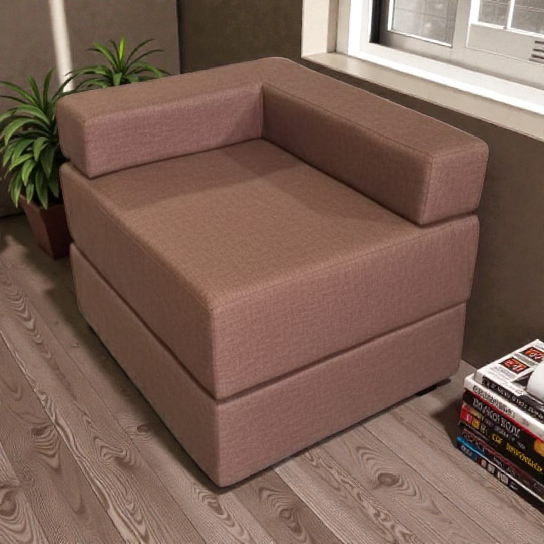 Diseños Valestrini - Sofa Cama Arkos En Lino Chocolate