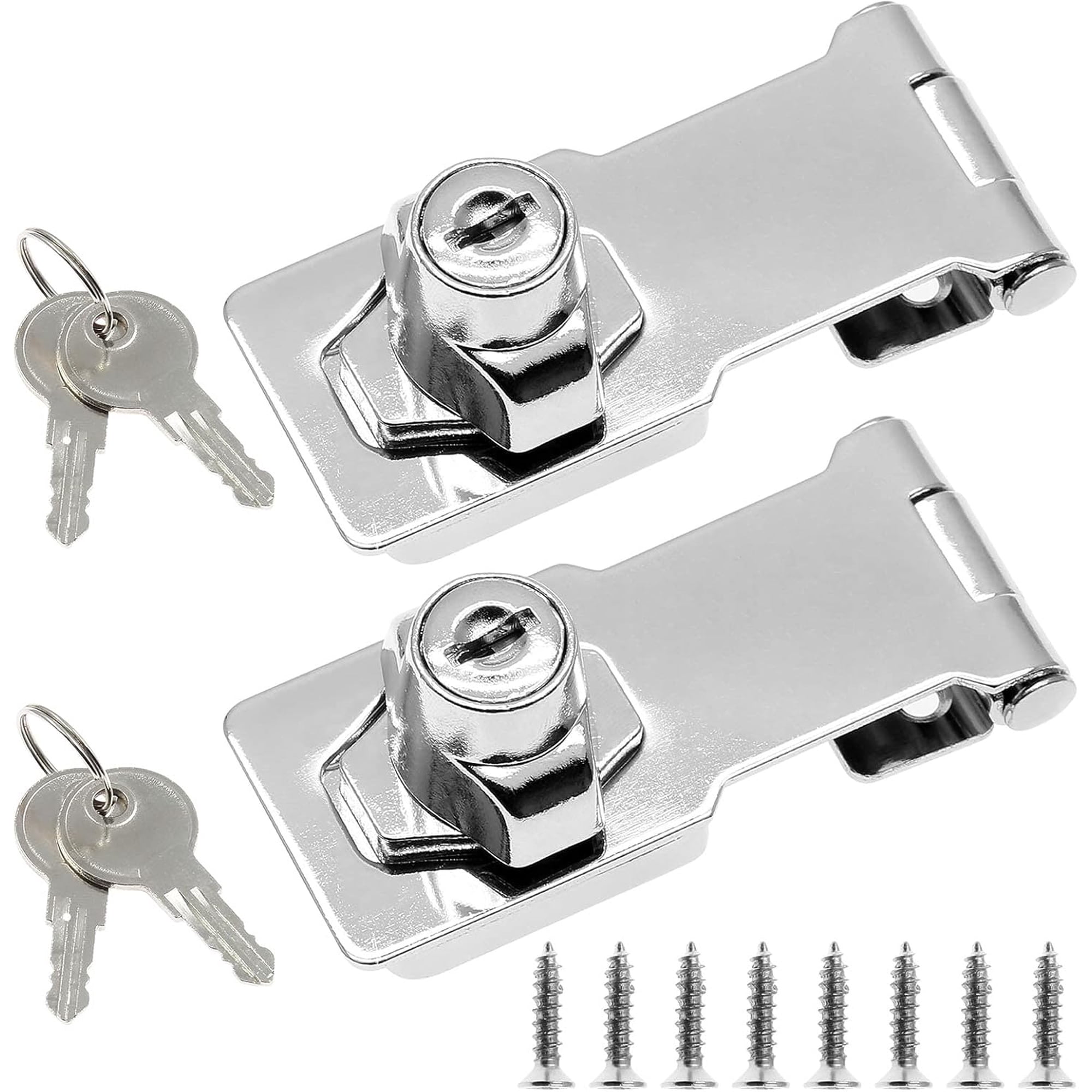 Genérica - Set 2 Cerradura Seguridad Llave Puerta Principal Cajón 2.5 Pulgada