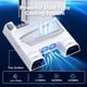 thumbnail image 4 of Soporte de refrigeración para PS5 Slim / PS5 con controlador Estación de carga PS5 accesorios incluyen ventilador de refrigeración, soporte para auriculares, 11 ranuras de juego - Blanco, 4 of 7