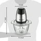 thumbnail image 2 of Picadora eléctrica de alimentos Homeleader, 1.2 L, 300 W, 5 tazas con tazón de vidrio, 2 of 3