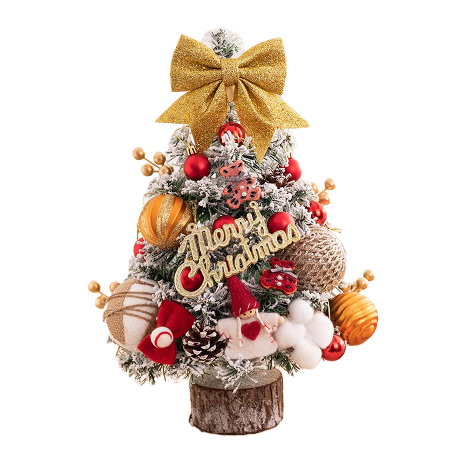 Bothyi - Árbol De Navidad De Mesa Con Luces, Suministros De Fiesta Para Mesa De Dormitorio De Vacaciones, Color Naranja