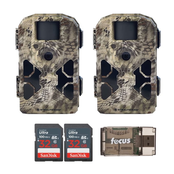 Cámara Trail Stealth Cam G42NG de 32 MP con tarjeta de memoria de 32 GB x2