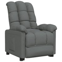 Sillón Reclinable Casafoyer De Tela Gris Oscuro Con Respaldo Ajustable