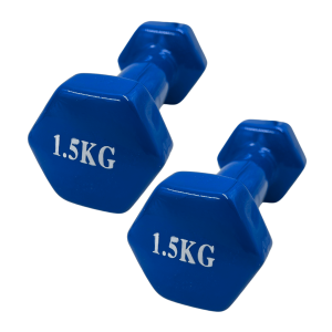 Linea Sport - Par De Mancuernas 1,5 Kg C/U Total 3Kg Hexagonales De Vinilo