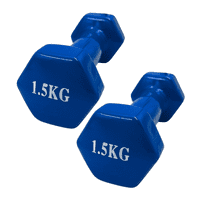 Linea Sport - Par De Mancuernas 1,5 Kg C/U Total 3Kg Hexagonales De Vinilo