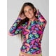 thumbnail image 1 of Polera Surf Daikiri Mujer Manga Larga Floral Negro Flúor Protección UV50+, 1 of 3