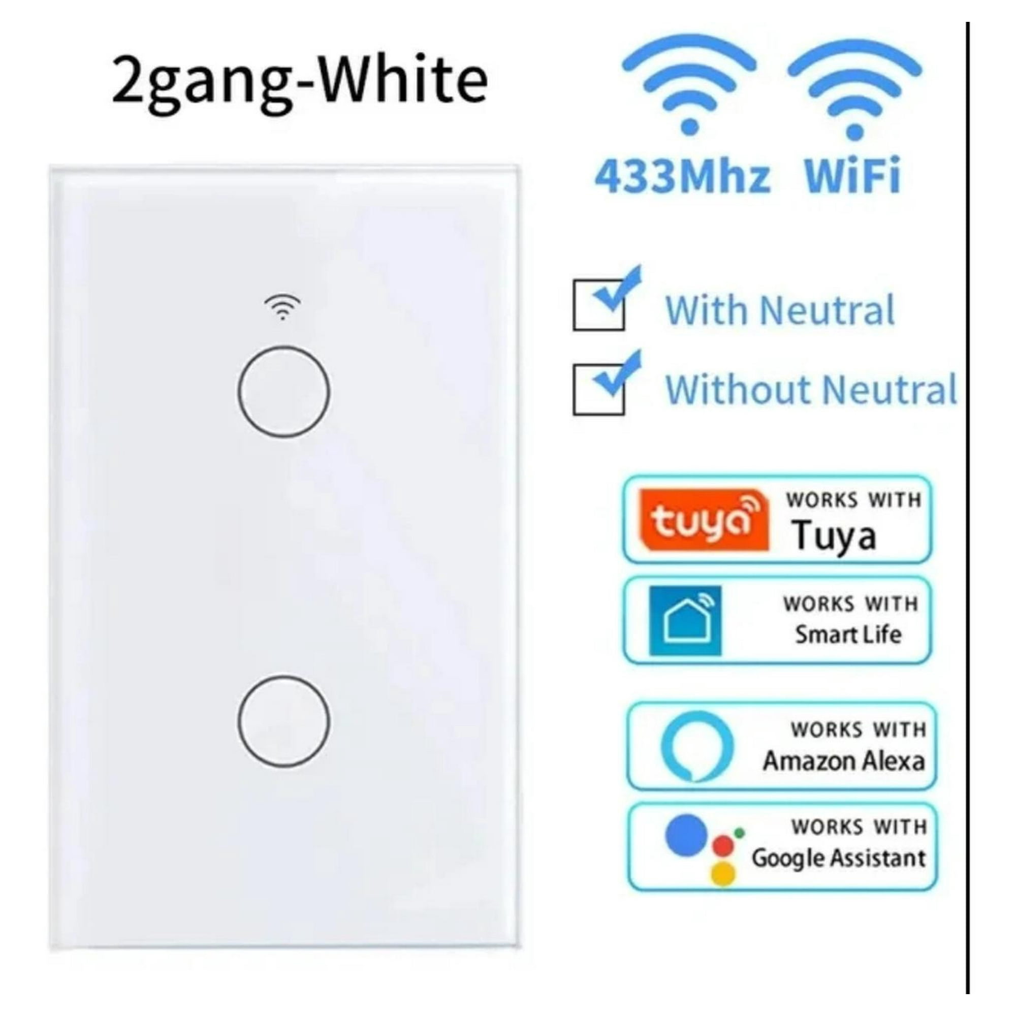 Universal - Interruptor Inteligente Wifi Blanco Blanco