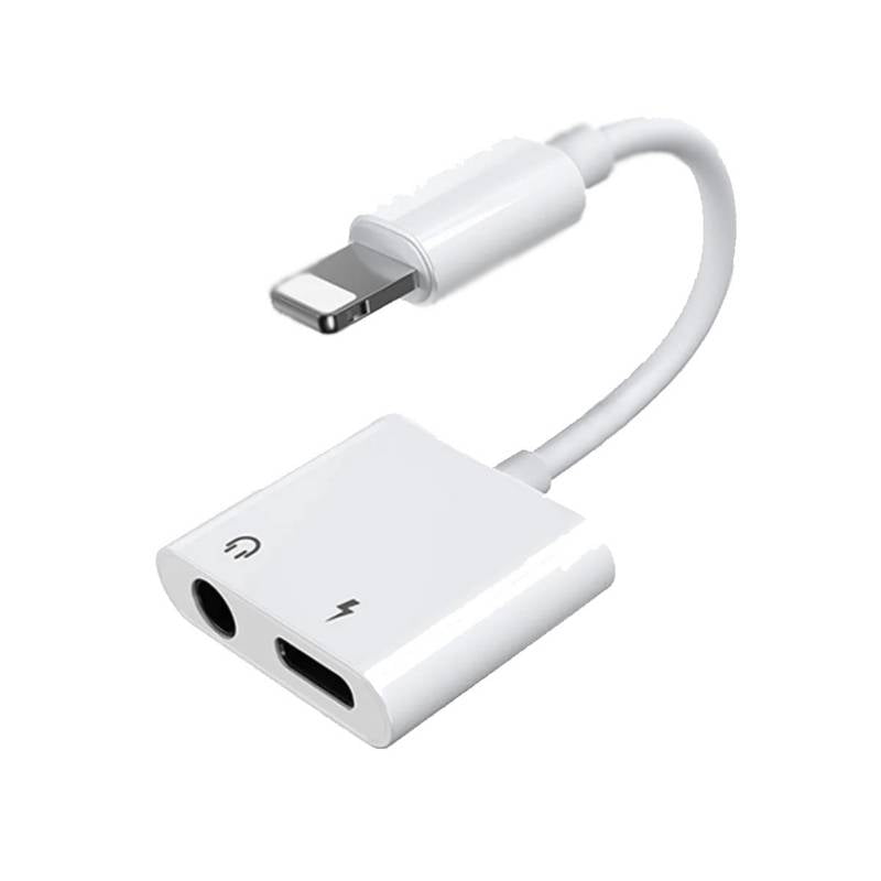 Genérico - Adaptador Lightning A Aux Y Lightning Compatible Con Iphone