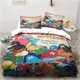 thumbnail image 1 of v539 Bed Sheets Cute Cartoon Les Barbapapa Bedding Set Soft Duvet Cover Adult Kids Bedroom Single Double King Size Bed Duvet Cover Pillow Case 3-Piece Bedding Set (1 Duvet Cover + 2 Pillow Shams) Bed, 1 of 5