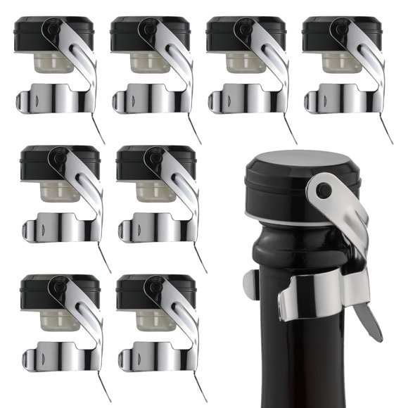 Tapones para Botellas WOTOR para Champán y Vino de Acero Inoxidable, Paquete de 8