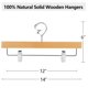 thumbnail image 2 of Perchas de madera AMKUFO para pantalones, 20 unidades, madera natural con clips, 35 cm, 2 of 7
