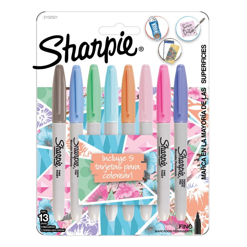 Pack 8 Marcadores Pastel, Punta Fina Sharpie