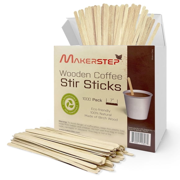 Palitos De Café De Madera De Abedul De 7 Pulgadas (paquete De 1000)