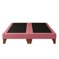 Ethan Desing - Base De Cama 2 Plazas Palo Rosa En Lino