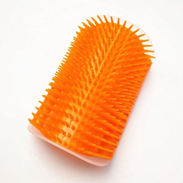 Dispositivo de frotamiento de pelo de gato con arco fijo de esquina de pared grande, cepillo de masaje para eliminar el pelo y la picazón, suministros para gatos