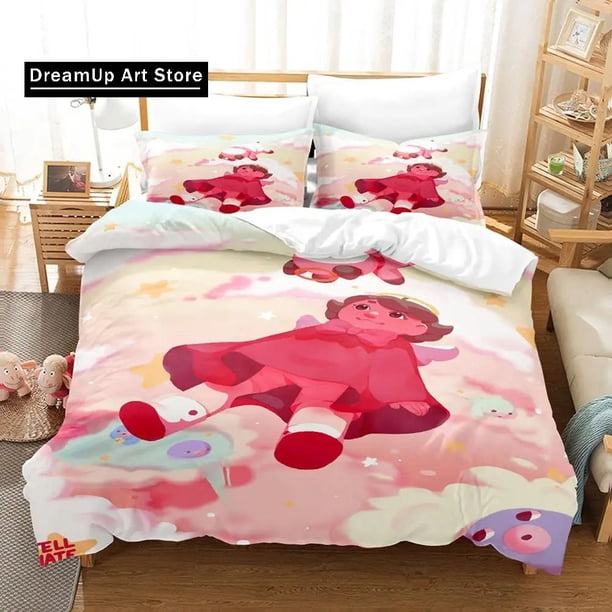 x1333 Bed Sheetsing Cartoon Bee and PuppyCat Bedding Set Duvet Cover Bed Set Quilt Cover Pillowcase Comforter Size Boys Adult 3-Piece Bedding Set (1 Duvet Cover + 2 Pillow Shams) nj1333