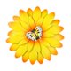 thumbnail image 3 of Flor De Metal Decoración De Pared Colgante Arte Flor Para Jardín Interior Exterior Balcón Amarillo, 3 of 5