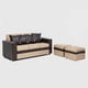 thumbnail image 2 of Sofa Paris 2 Pouf Pu Café Beige, 2 of 5