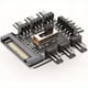thumbnail image 1 of Chassis Fan Hub, SATA 1 To 8 Way12V 3 PIN Cooling Fan Splitter Controller Hub 3 Pin PWM Low Of High For PC Desktop Computer Motherboard(12V 3-Pin), 1 of 2