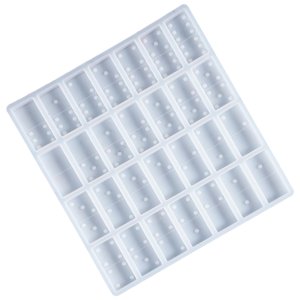 Magideal - Resina De Dominó De 28 Cavidades, Silicona De Fundición Con Puntos, Juegos De Dominó, Flexible Para Colgantes De Arcilla, Fabricación