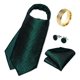 thumbnail image 2 of Corbata Gruesa Ascot, Anillo Dorado, Paño Y Colleras Hombres verde Talla Única, 2 of 6