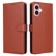 thumbnail image 3 of Funda Cartera para iPhone 16 con Tarjetero, Soporte y Cordón - Protección Marrón, 3 of 6