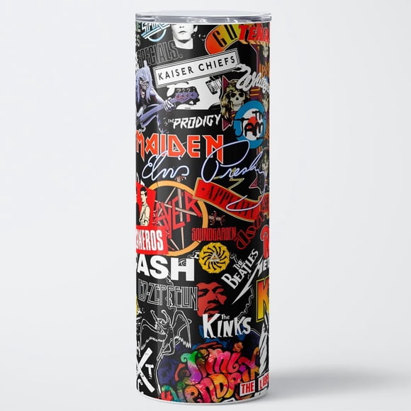 Mug Termo 600ml - Diseño Rock Legends Collage