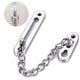 thumbnail image 1 of Protector de puerta con cadena y cerradura, cerradura de cadena con botón de presión, antirrobo, de acero inoxidable 304, sin perforaciones, para puerta corredera de dormitorio de hotel., 1 of 8
