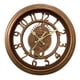 thumbnail image 1 of Reloj de pared silencioso de 11 pulgadas, silencioso, sin tictac, grande, rústico, 3D, decorativo, arte de lujo, decoración industrial Steampunk Cobre Antiguo, 1 of 5